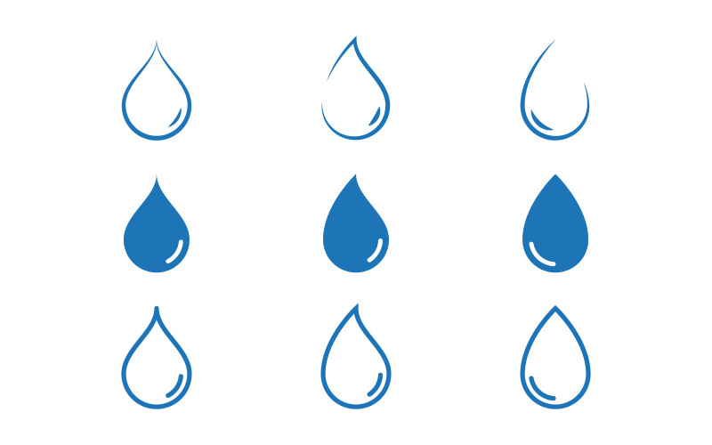 Vattendroppe färsk eco Logo Mall vektorillustration design v.1