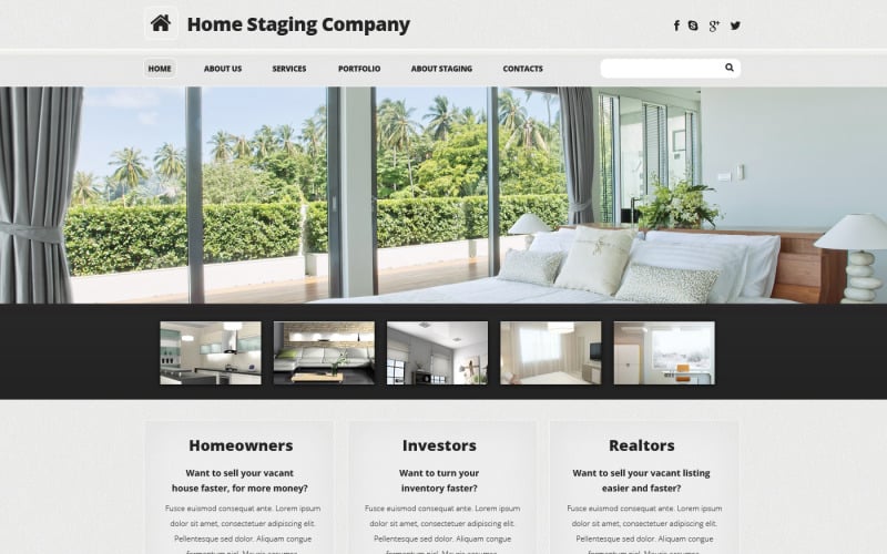 Home Staging Responsive Website Template