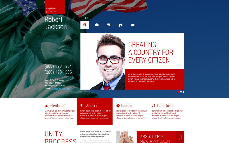 Responsive WordPress-Theme für politische Kandidaten