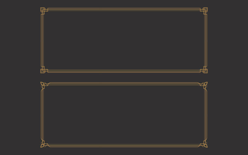 Klassisk vintage guld Border ram vektor illustration designmall v.3