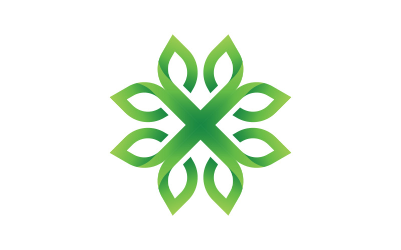 Koncepcja litery P zielone drzewo liść ekologia natura weganizm koncepcja Szablon logo v.7