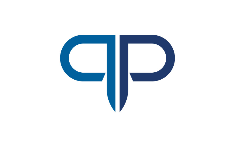 Logotipo da letra P Modelo de direito empresarial ilustração vetorial design v.1