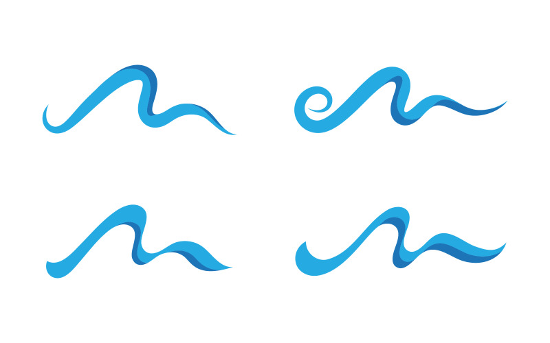 M Letra onda conceito ícone vetor ilustração design modelo v.1