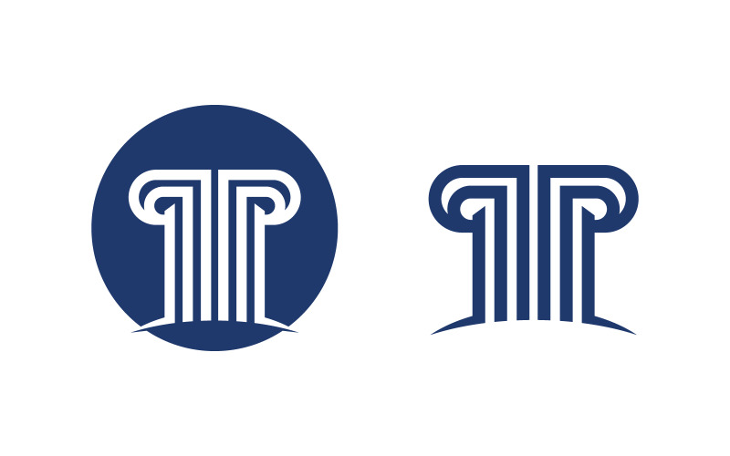 Modèle de conception d'illustration vectorielle de logo de lettre P v.6