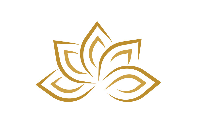 Modello di progettazione dell'icona vettoriale per la cura della pelle del salone di bellezza del fiore di loto v.4