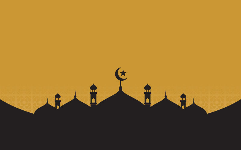 Moské islamisk ikon design Muslimsk bakgrund vektor Illustration v.2