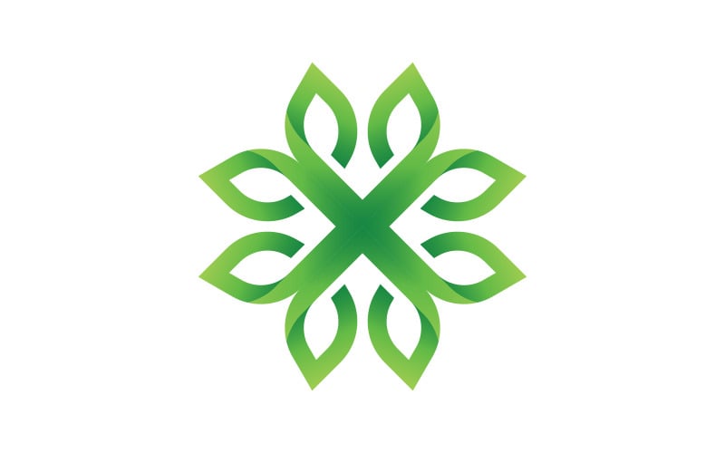 P Letter Concept green Tree leaf ecology nature vegan concept Logo Template v.7