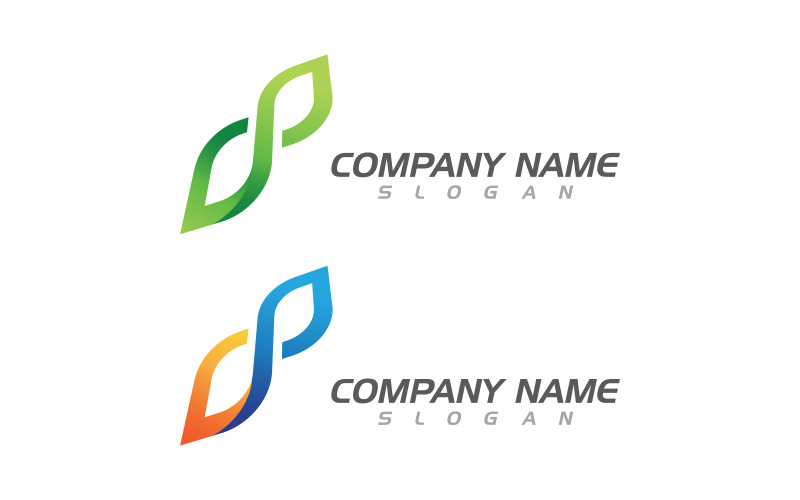 P Letter Concept groen Boom blad ecologie natuur veganistisch concept Logo Template v.9