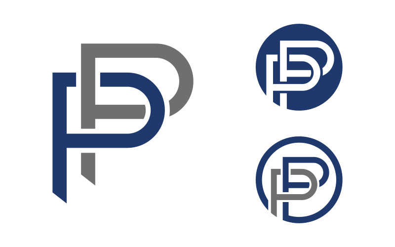 P Litera Logo Prawo biznesowe Szablon wektor ilustracja projekt v.5
