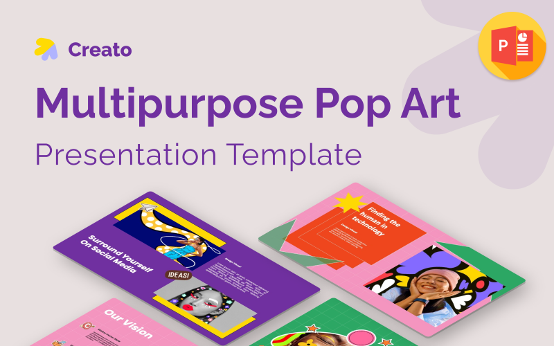 Creato- Multipurpose Pop Art PowerPoint-mall