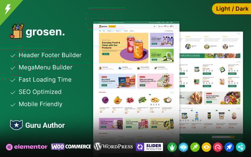 Grosen - Potraviny a zelenina WooCommerce téma WordPress