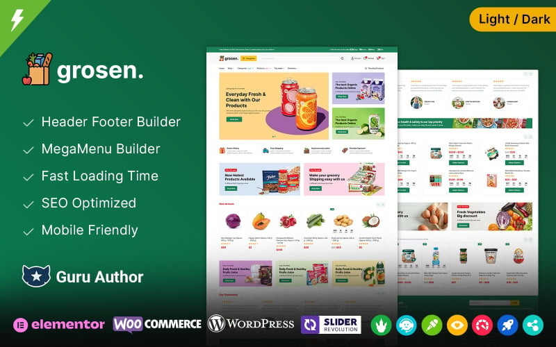 Grosen – WooCommerce WordPress Theme für Lebensmittel und Gemüse