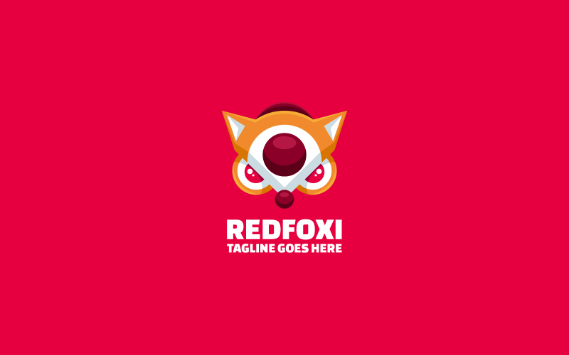 Logo de mascotte simple Red Foxi