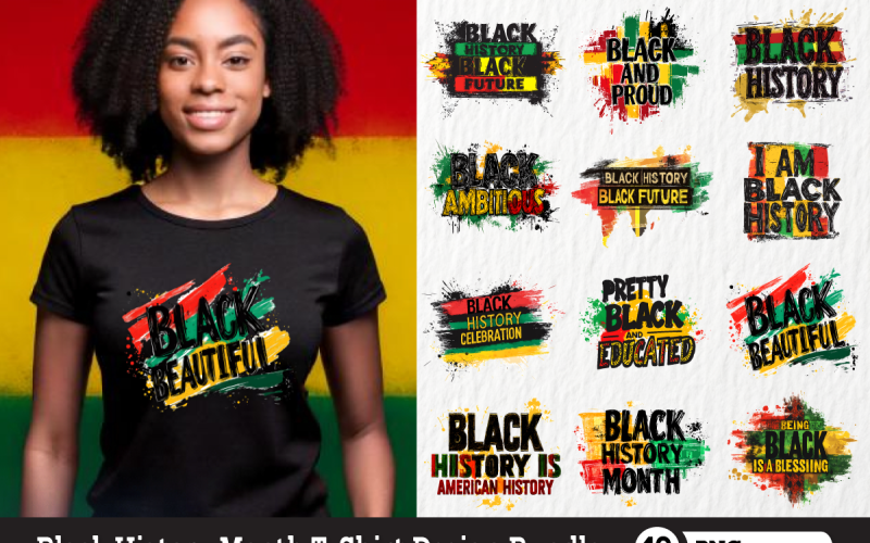 Maglietta del mese della storia dei neri
