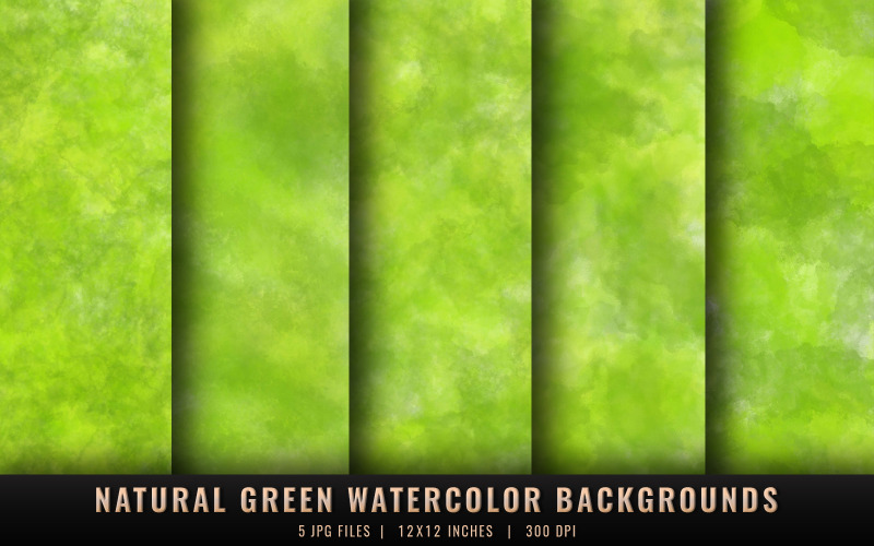 Natürliche grüne Aquarellhintergründe