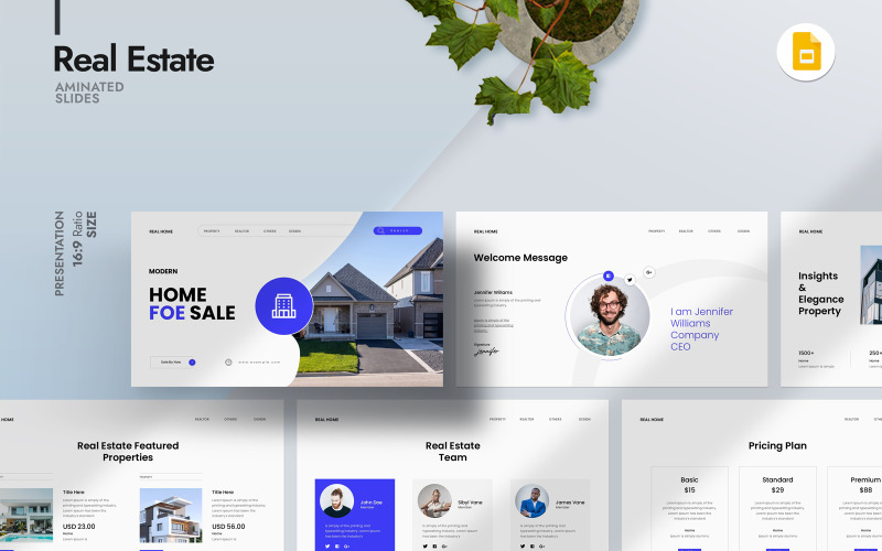 Otthon eladó Ingatlan Google Slide Template