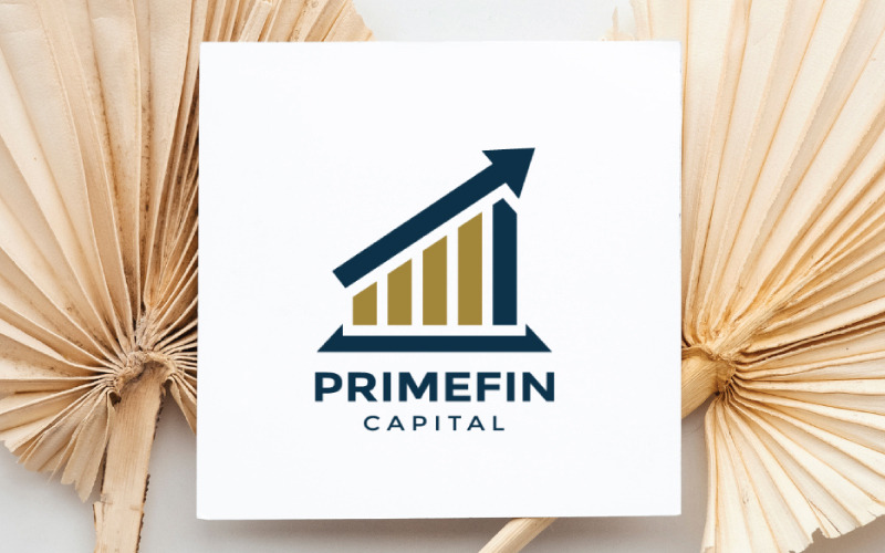 Professionele financiële logo-sjabloon voor beleggings- en vermogensbeheermerken
