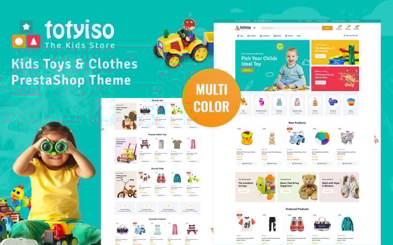Totyiso - 儿童玩具和服装商店 Prestashop 主题