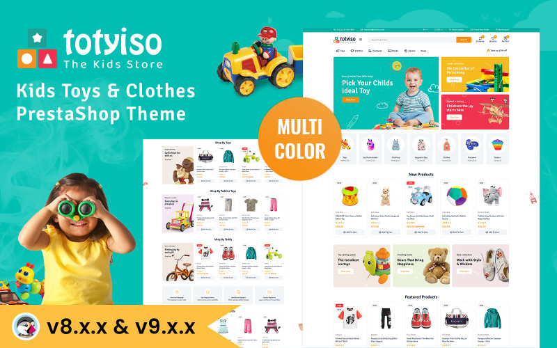 Totyiso - Thème Prestashop pour magasin de jouets et de vêtements pour enfants