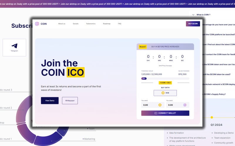 硬币 | HTML 模板 | 加密货币 | 拍卖 |