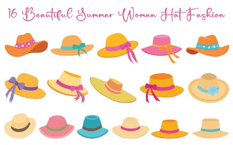 16 vacker sommar kvinna hatt mode