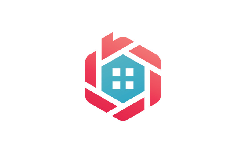 Modello vettoriale del logo della casa, modello creativo di logo dell'icona immobiliare e della costruzione della casa 3