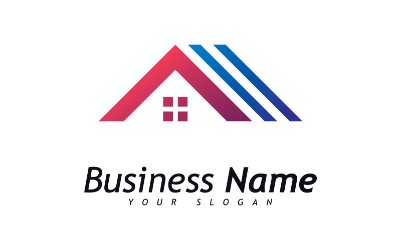 Modello vettoriale del logo della casa, modello creativo di logo dell'icona immobiliare e della costruzione della casa 5
