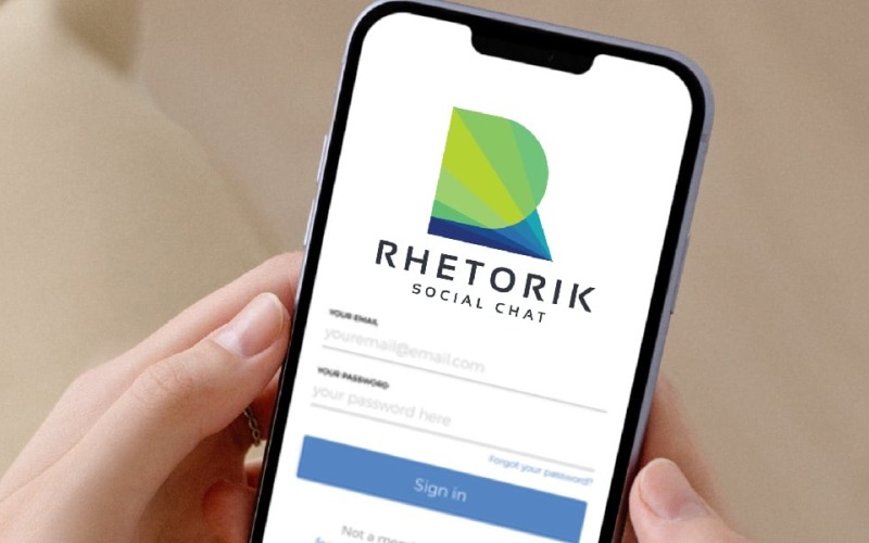Retórica Letra R Logotipo Profissional
