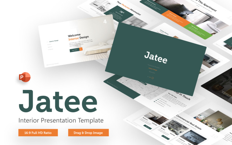 Шаблон PowerPoint «Jatee Interior Minimal»