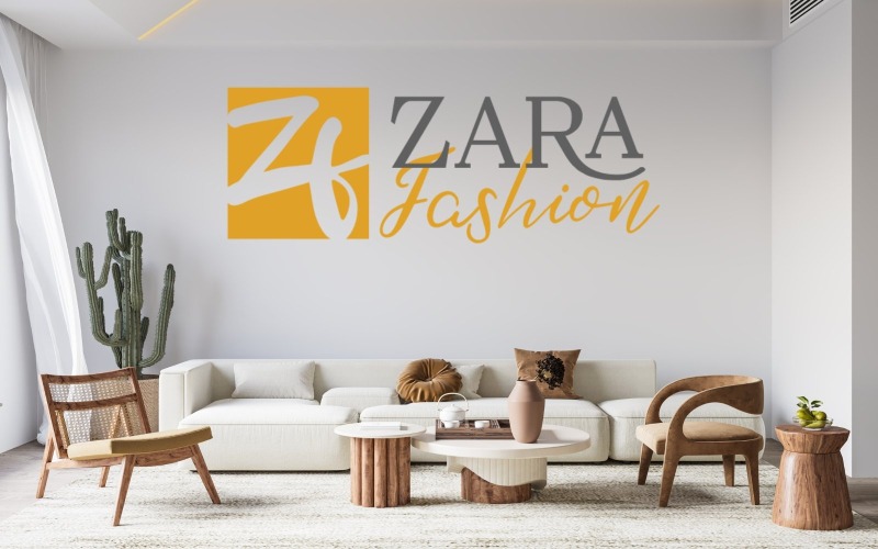 现代 Zara 时尚标志模板