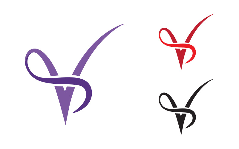 Elementi della lettera V Modello di logo personale illustrazione vettoriale design v.7