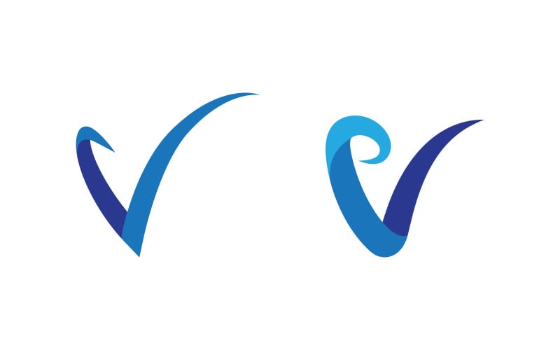 Elementos da letra V Logotipo pessoal Modelo de ilustração vetorial design v.10