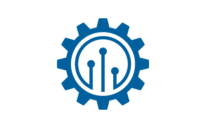 Gear Industriële technologie Logo Template v.4