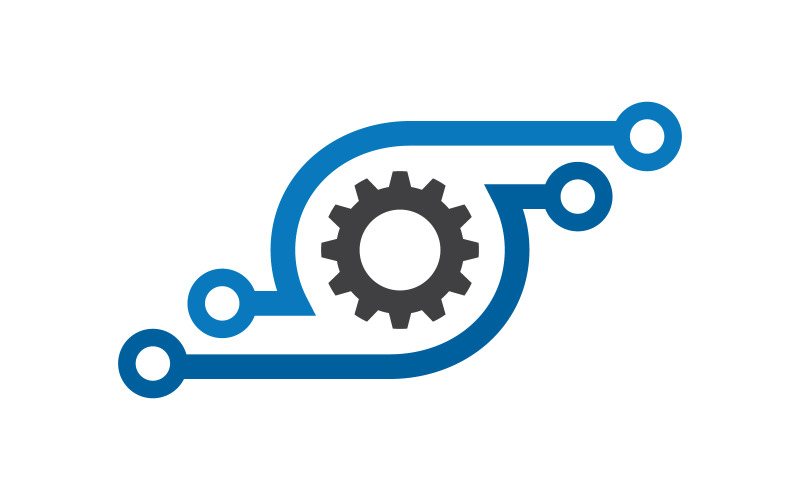 Gear Industriële technologie Logo Template v.6