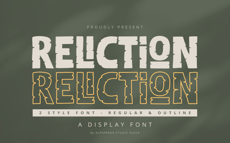 Reliction - Modern kijelző betűtípus