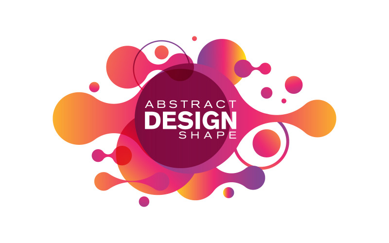 Abstracte vloeibare vorm Vloeibare vectorillustratie ontwerp Template v.6