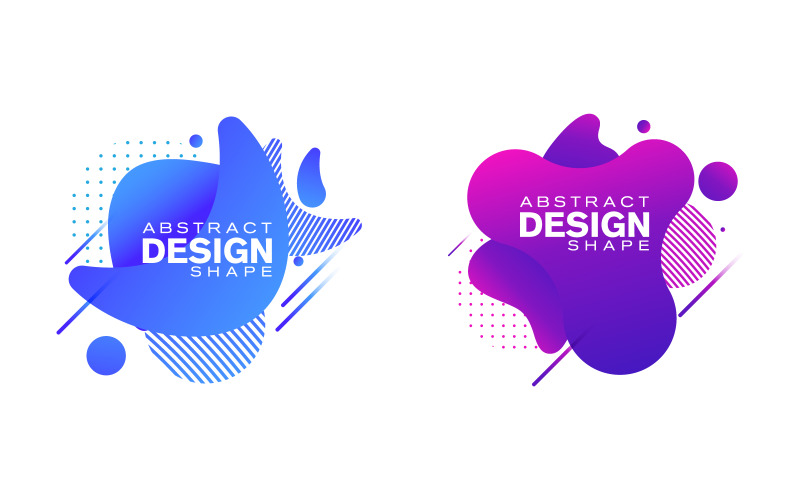 Abstrakt flytande form Fluid Vektorillustration designmall v.10