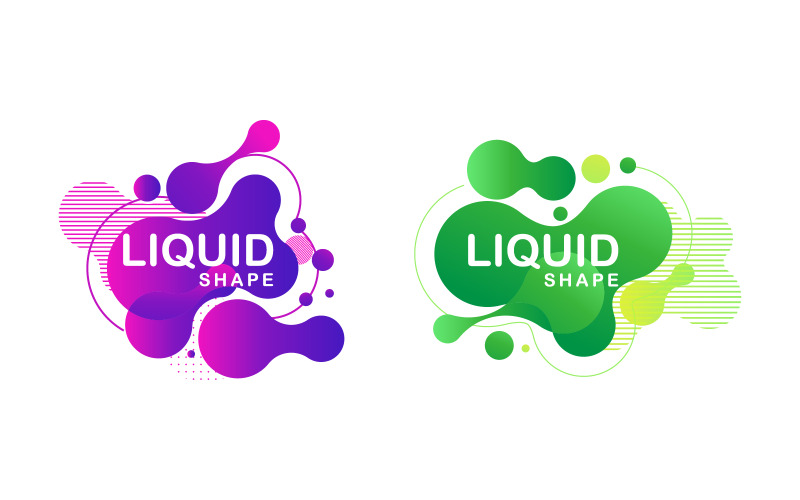Abstrakt flytande form Fluid Vektorillustration designmall v.11