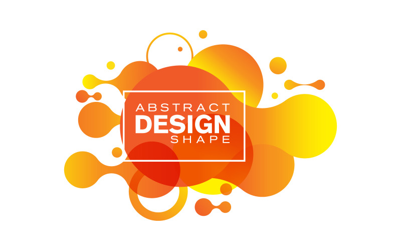Abstrakt flytande form Fluid vektorillustration designmall v.4