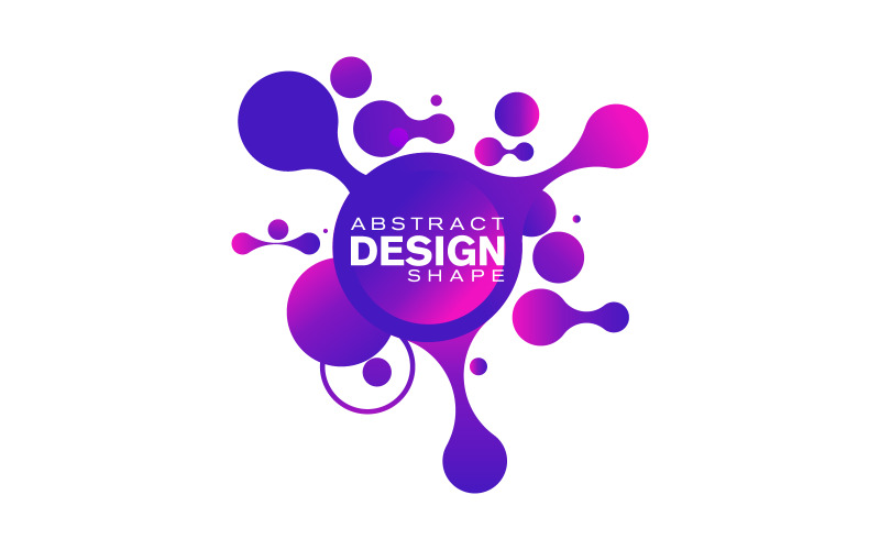 Abstraktní tekutý tvar Fluid Vektorové ilustrace design Šablona v.9