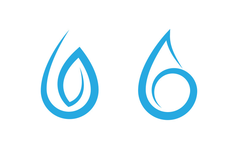 Goccia d'acqua eco natura Logo Template illustrazione vettoriale design v.5