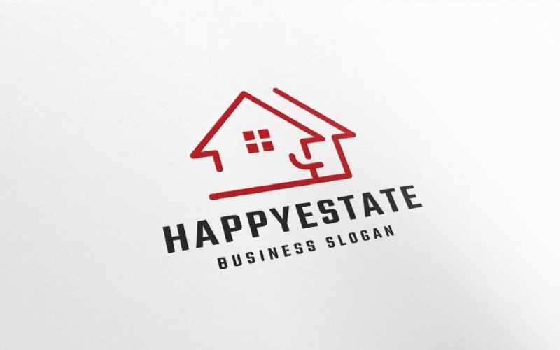 Happy Real Estate professionell logotyp