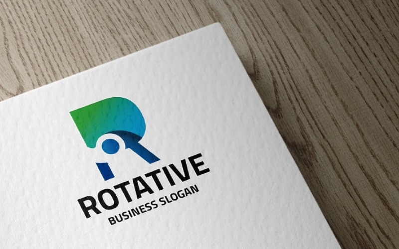 Logotipo profissional rotativo da letra R