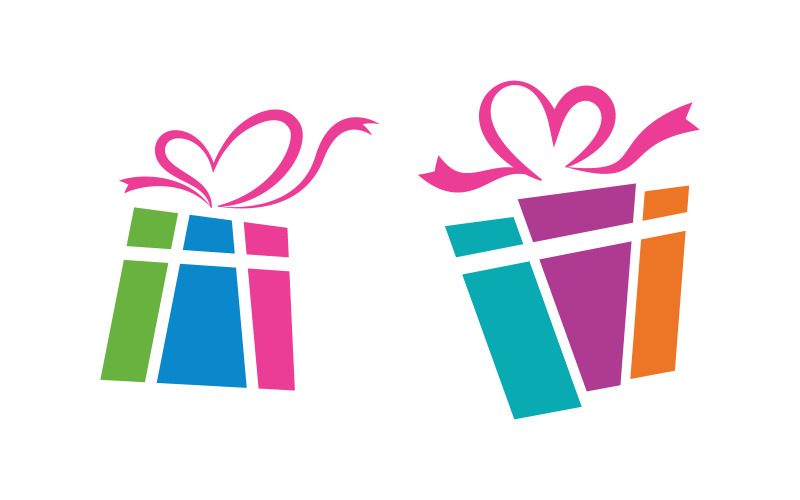 Шаблон дизайна логотипа Gift Box Icon Vector Illustration v.19