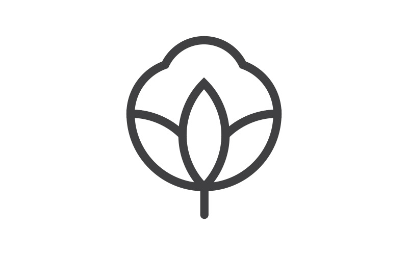 Bomull blomma vektor ikon mall symbol natur designmall v.6