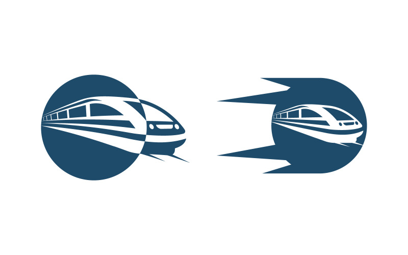 Ilustração vetorial de ícone de trem rápido, design de modelo de logotipo v.4