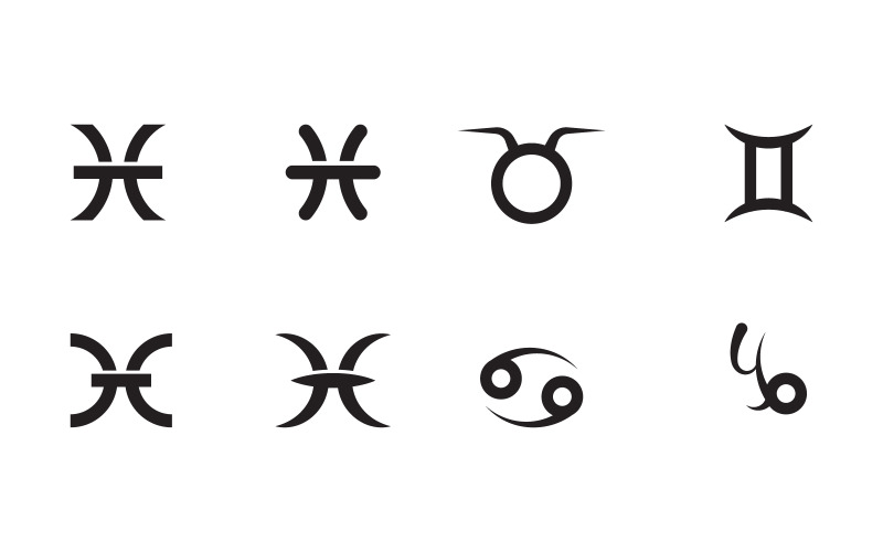 Modèle de conception d'illustration vectorielle d'icône du zodiaque v.2
