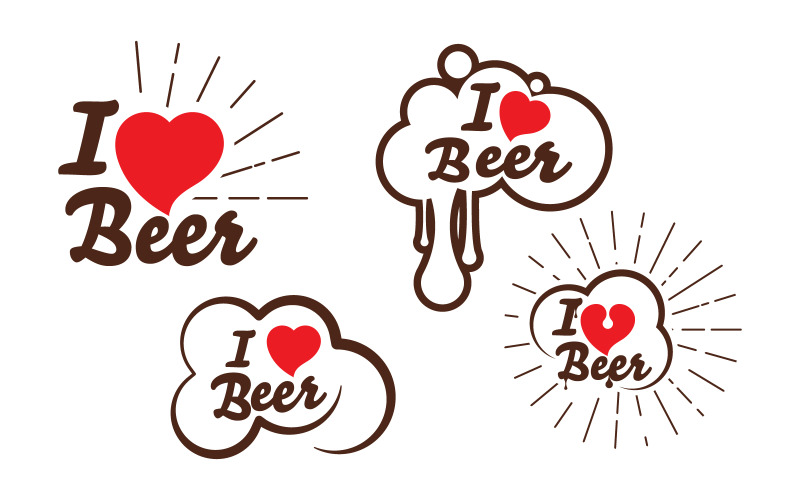 Modèle de conception d'illustration vectorielle de bière artisanale v.11