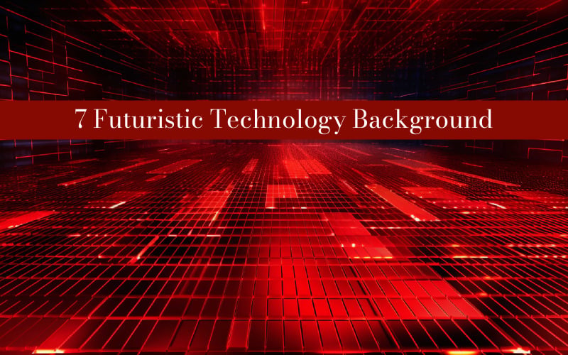 A red futuristic technology background - TemplateMonster