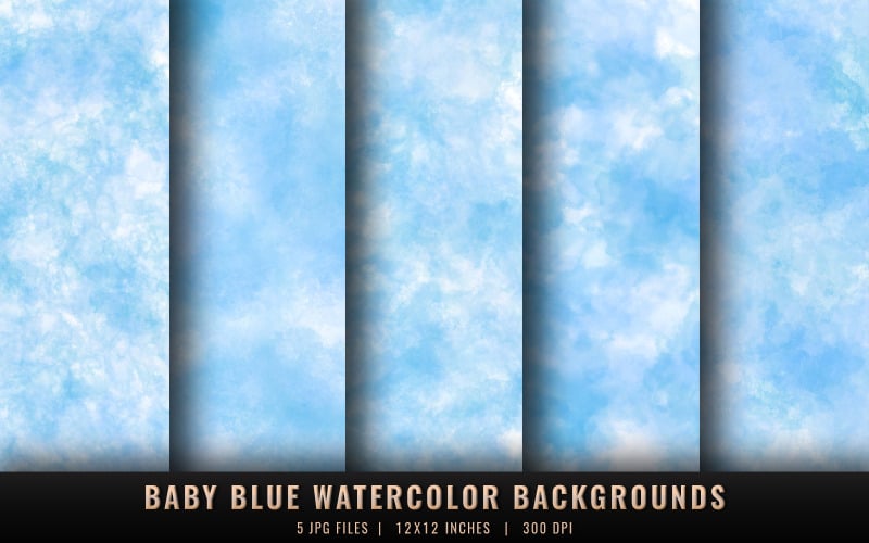 Babyblaue Aquarell-Hintergründe